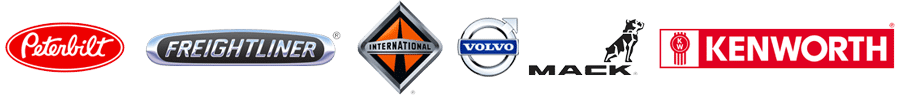 Brands We Serve, Peterbilt, Freightliner, Volvo, Mack, Kenworth